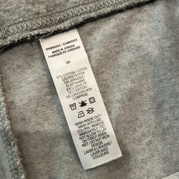 NIKE WOMENS BIKER SHORTS WIDE BAND SIZE 2X GRAY - Picture 4 of 4